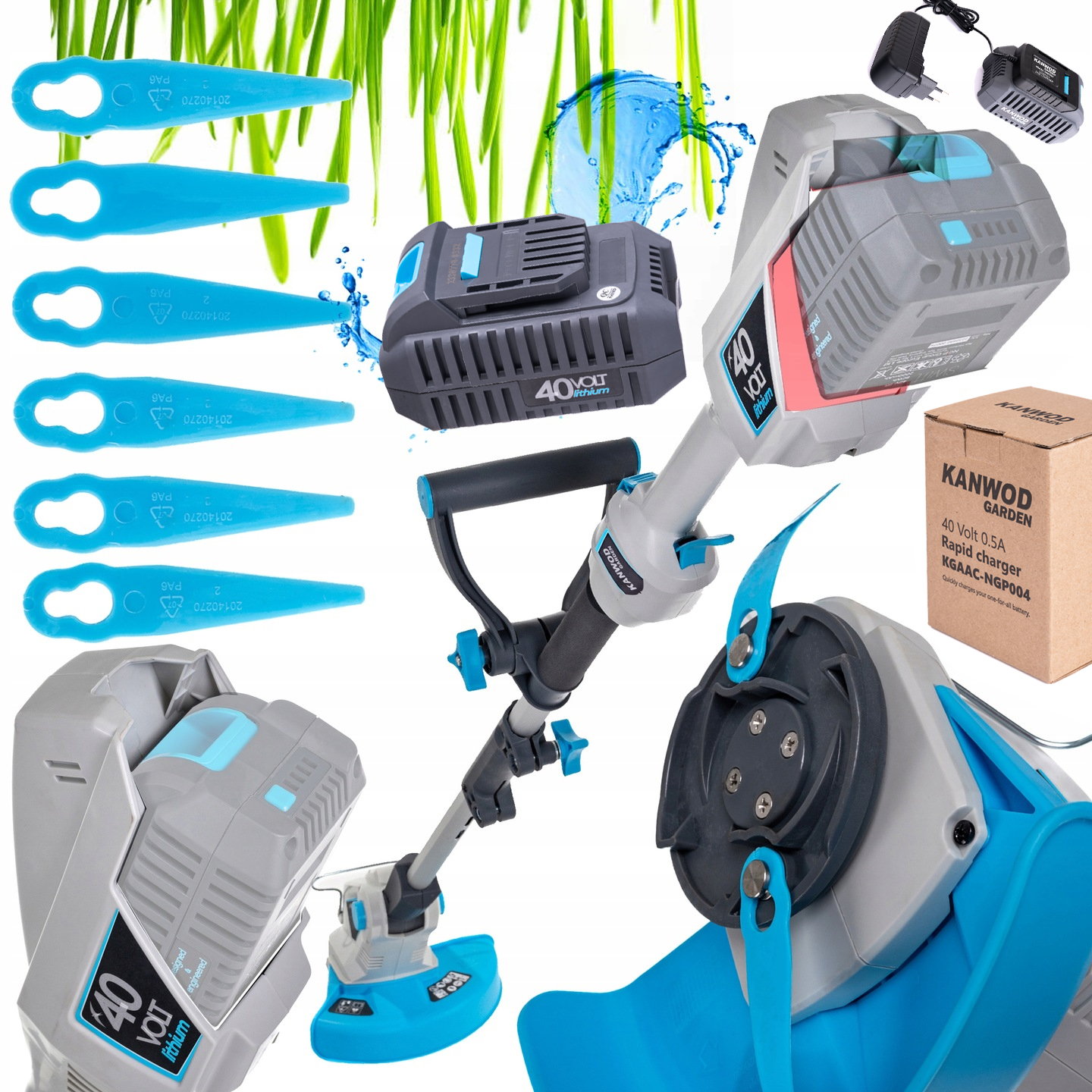 AKUMULÁTOROVÝ STRIMER 40V AKUMULÁTOROVÝ KEFOVÝ MASLO TRÁVOVÉ MASLO 25CM