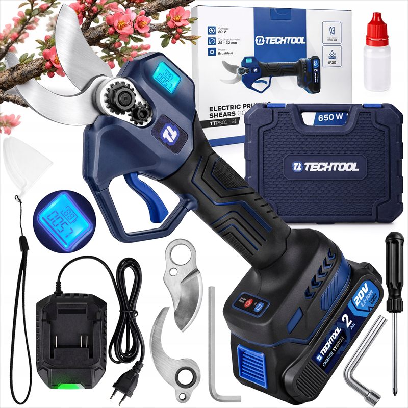 TECHTOOL BATÉRIOVÉ ELEKTRICKÉ ZÁHRADNÉ NÔŽNICE 2 AH