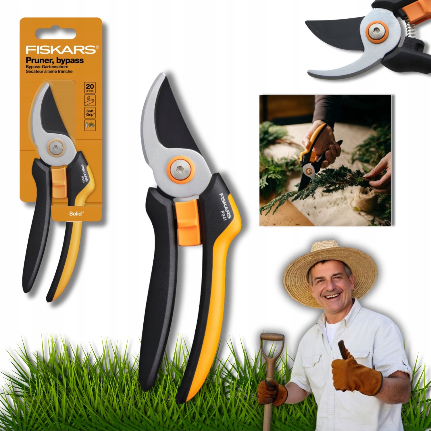 Fiskars P341 Solid záhradnícke nožnice 1057164