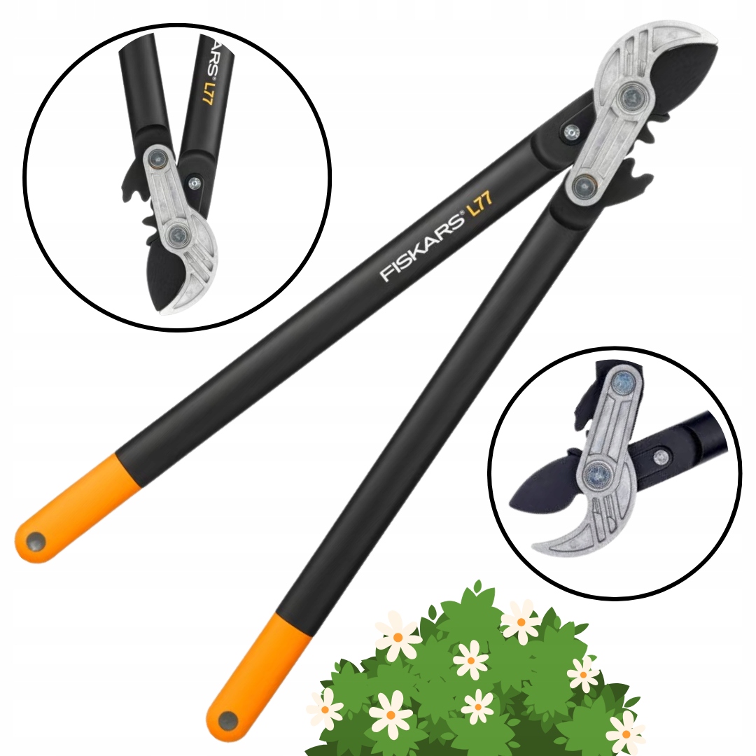 Fiskars L77 PowerGear nožnice s nákovkou 1000583 oceľ