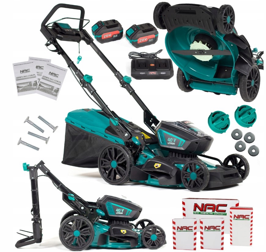 Akumulátorová kosačka na trávu NAC 46 cm 3 v 1 2x AKU 6 Ah LB-2B60-46-2X20V