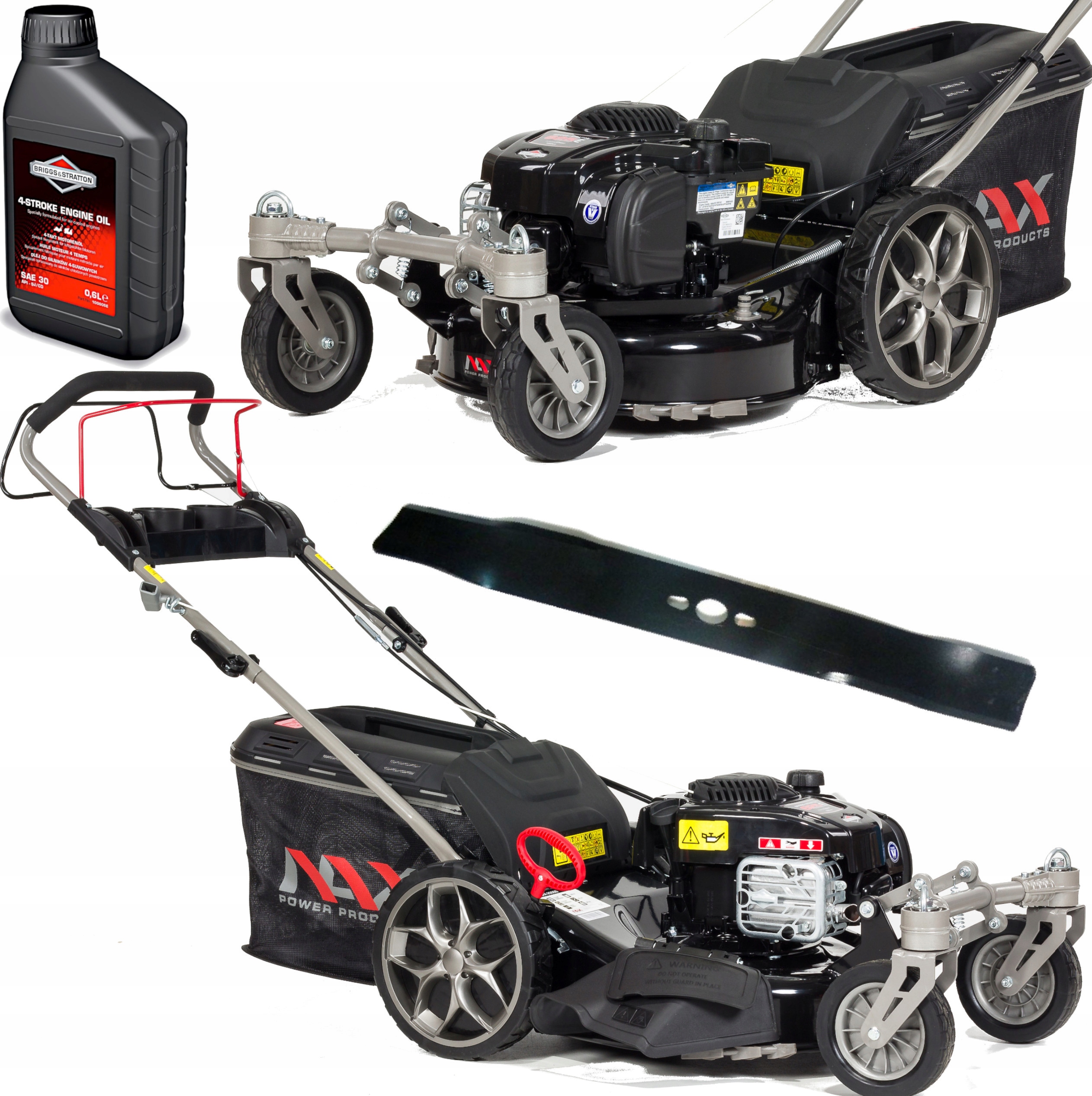 Kosačka benzínová - SPALOVACIA SEKAČKA NAX B&S DRIVE 46cm 5v1 60L