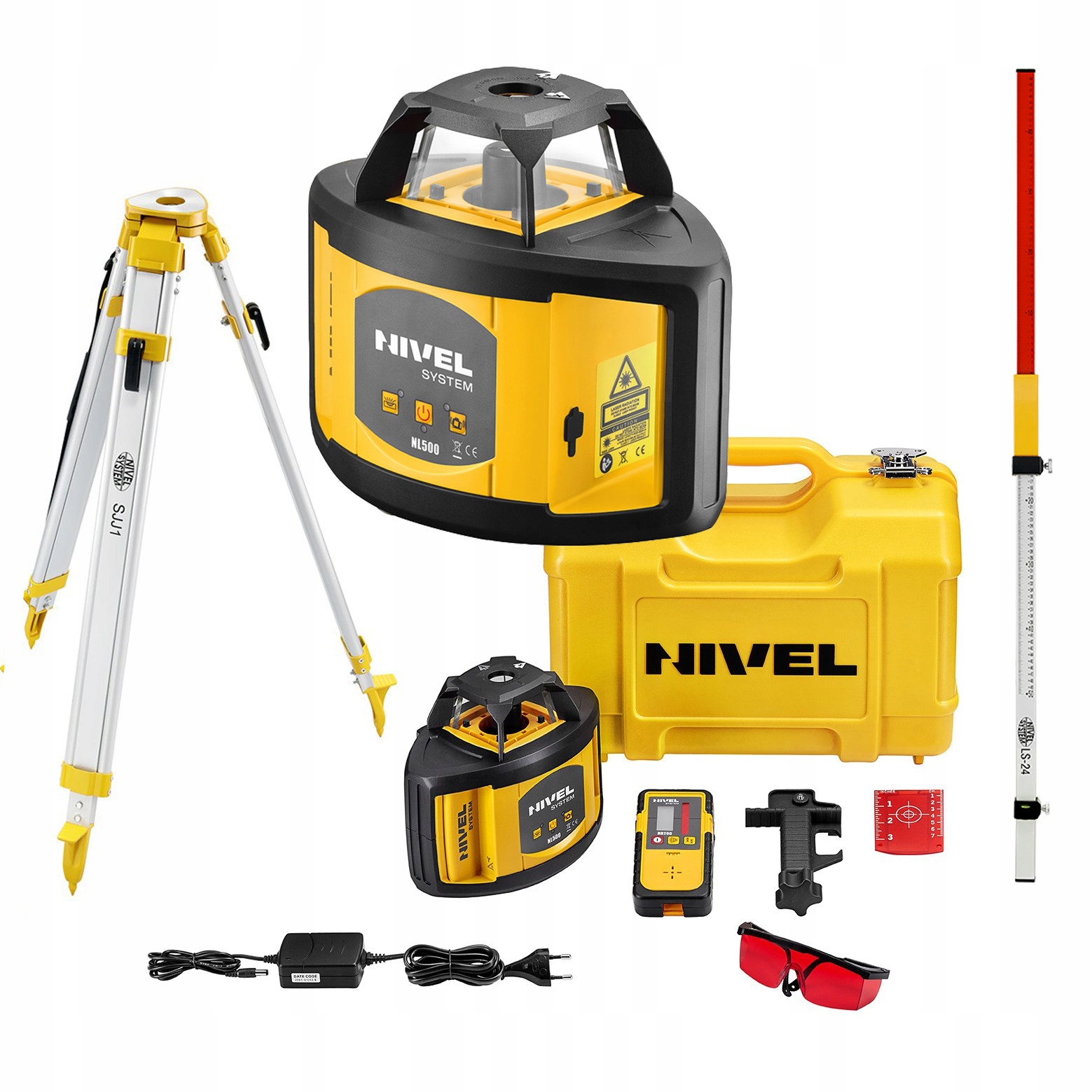 Nivelak - ÚROVEŇ LASERU NIVEL NL500 + POŠTY + TRIPOD