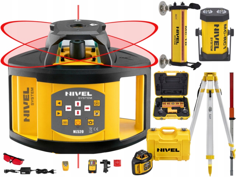 Nivelak - ÚROVEŇ LASEROVÉHO SYSTÉMU NIVEL + SNÍMAČ STROJA