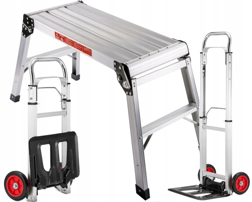 Lešenie - Pracovná plošina Hliník Hliníkový rebrík + Trolley