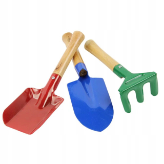 Lopata - Sada 3 dielnych nožov Mini Metal Rake Shovel Tro