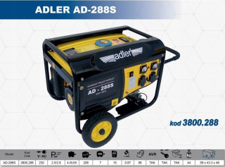 Elektrocentrála - GENERÁTOR ADLER GENERÁTOR 2,8 KW / AD-288S