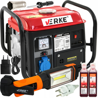 GENERAČNÁ SADA 750W OLEJ + LED VERKOVÁ LAMPA
