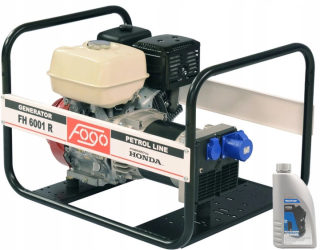 Elektrocentrála - Výkon generátora Fogo FH 6001R 230 6.2KW + Oil