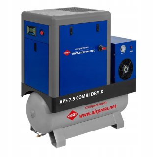 Kompresor - AIRPRESS ŠROUBOVÝ KOMPRESOR APS 5,5 Kw COMBI DRY X