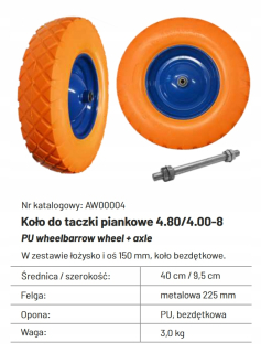 Nafukovacie kolesá- AWCOOLS Koleso pre penové koleso 400 ložiská
