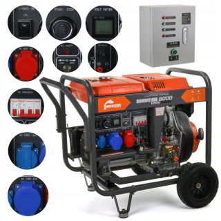 Elektrocentrála - Elektrický generátor 10kVA 8kW 230 / 400V DIESEL ATS