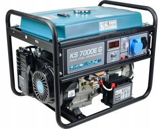 Elektrocentrála - Výkon generátora 5,5 kW LPG K & S KS 7000-G