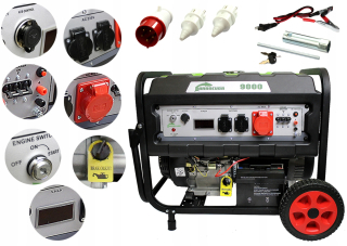 Elektrocentrála - Barracuda 9 kW 400V 3F generátor agregát 4F. Elek