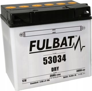 Fulbat batéria 53034 záhrada suchý 12V 30AH 300A