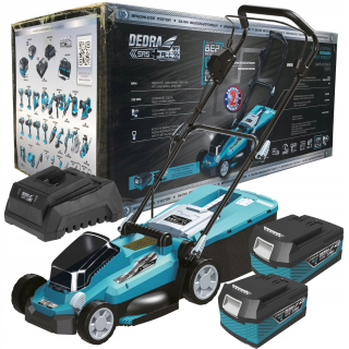 Kosačka elektrická - Akumulátorová kosačka na trávu 18V DEDRA DED7198 + 2 X 4AH
