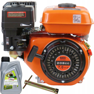 Motor - BASS SPALOVACÍ MOTOR 7KM OHV 19mm 208ccm OLEJ