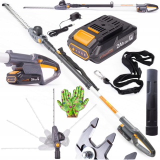 Akumulátorové elektrické nožnice Powermat 41 cm 20 V + rukavice Procera, veľkosť 8