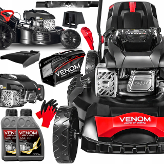Benzínová kosačka Venom LMS56-224 II 62L s košom + 2 ďalšie produkty