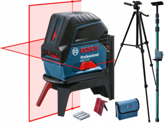 Krížový laser - BOSCH GCL 2-15 KRÍŽOVÝ LASER + PÓLOVÝ STOJAN 3,2m