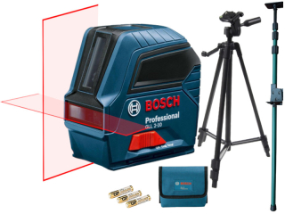 Krížový laser - BOSCH GLL 2-10 Cross Laser Power Tieczka GT-320 Statív