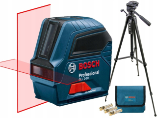 Krížový laser - Bosch GLL 2-10 Laserová úroveň + statív 158cm