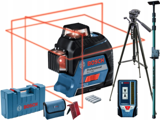 Krížový laser - BOSCH GLL 3-80 Laser Tieczka 3,2 Snímač statívu LR7