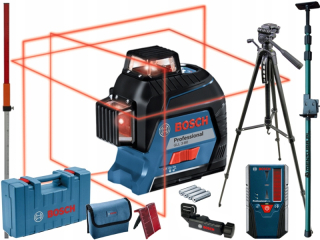 Krížový laser - BOSCH GLL 3-80 LASER + PÓLOVÝ STROJ LR6 PATCH