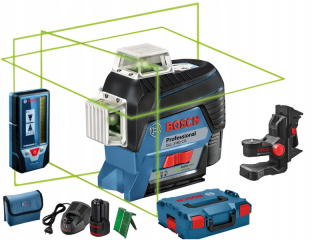 Krížový laser - Bosch GLL 3-80cg Cross Laser Green LR7 BM1 PLUS
