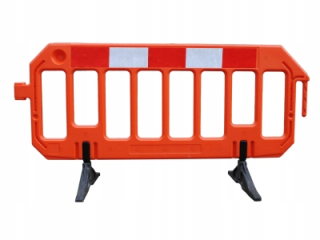 Mobilná bariéra - Bariéra oddeľujúca PVC Orange s pruhmi