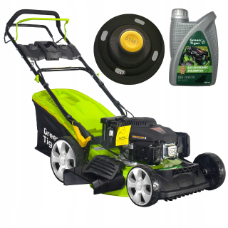 Benzínová kosačka Green Tiger s košom, objem 139 cm³. košík 62 l, šírka kosenia 46 cm