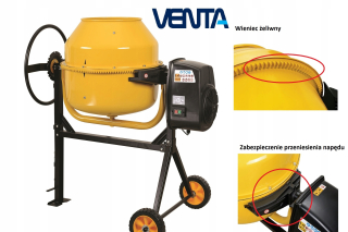 Miešačka - Miešačka betónu 1100W 200L Venta miešačka, miešačka