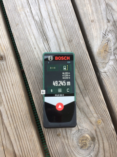 Diaľkomer - Bosch PLR 50 C 50m zelený