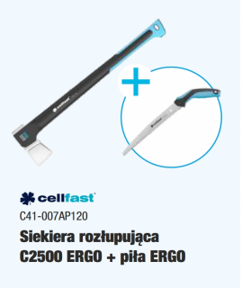 Sekera, kálačka - CELLFAST SPLITTING AXE C2500 + PILA