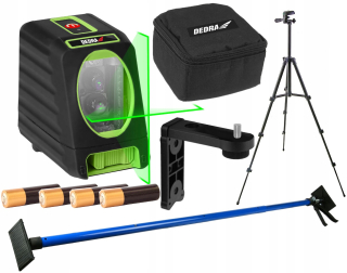 Krížový laser - DEDRA LASER CROSS 30M DISKUMENTION Držiak statívu + prípad