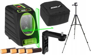Krížový laser - Dedra Laser Cross Level 30m Green + Statív