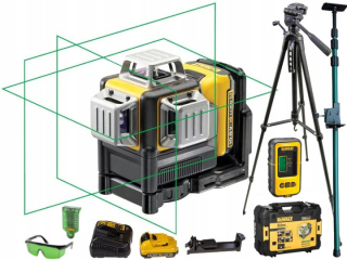 Krížový laser - Dewalt DCE089D1G Laser + Receiver Tick Statív