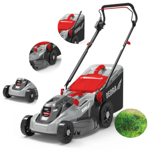 ELEKTRICKÁ Kosačka DO GARDENSKEJ DEDRA TRAY 1600 W, nôž 38 cm, veľký kôš 42 liter, päťstupňové