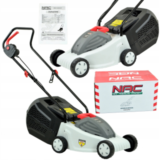 Ľahká elektrická kosačka s košom. Indukčný motor s výkonom 1200 W.