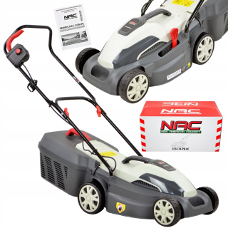 Elektrická kosačka s košom. Motor s tepelnou ochranou s výkonom 1400 W.