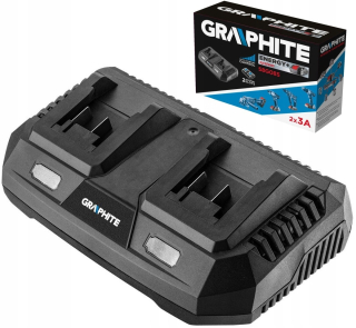 Dvojitá nabíjačka pre batérie Graphite Energy+ 58G085