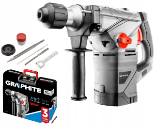 SDS Plus sieťové príklepové kladivo Graphite 4,5 J 1500 W 230 V