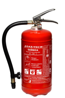 Gaz-tech GP-4x ABC práškový hasiaci prístroj 4 kg