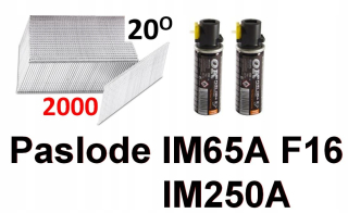 Sponkovačka, nastreľovačka - Klince 45 mm + 2Gase na Paslode IM65A F16, IM250A