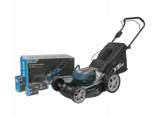 Kosačka elektrická - 2x 18V 4,0 Ah akumulátorová kosačka na trávu
