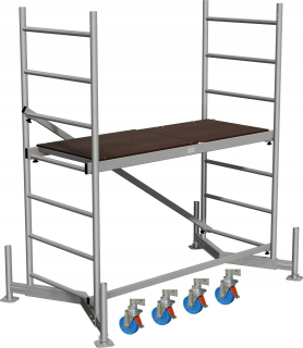Lešenie - Lešenie KRAUSE ClimTec 3m + kotúče 150mm 710536