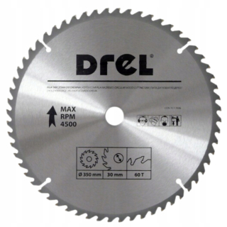 Drel CON-TCT-3506 pílový kotúč na drevo 350x30 mm 60T