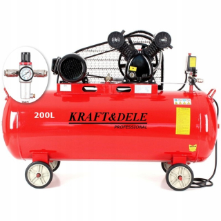 Kompresor - Olejový kompresor 200L 2 piesty KD1473 + oddeľovač!