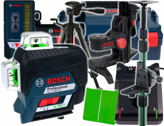 Krížový laser - LASER GLL 3-80 CG BOSCH TRIPOD POLE DRŽiak + LR7