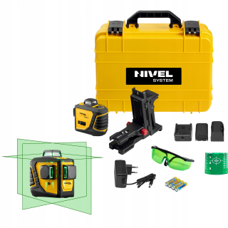 Krížový laser - Krížový laser 3x360 ° NIVEL systém CL3DG Zelená